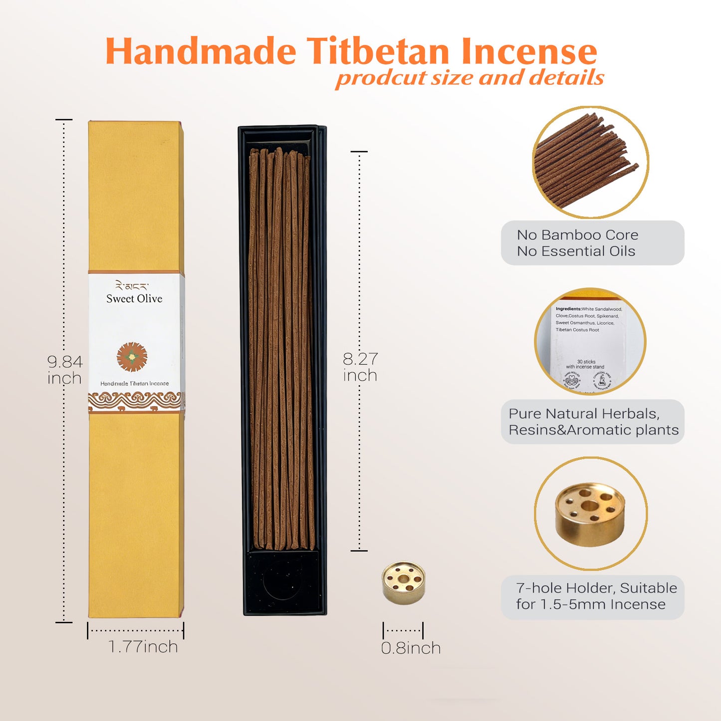 Sweet Olive ICH Traditional Handmade Tibetan Incense
